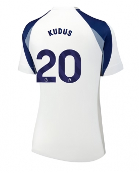 Tottenham Hotspur Mohammed Kudus #20 Maglia Gara Casa Repliche 2025-26 Donna Maniche Corte Tottenham Hotspur Mohammed Kudus #20 Maglia Gara Casa Repliche 2025-26 Donna Maniche Corte